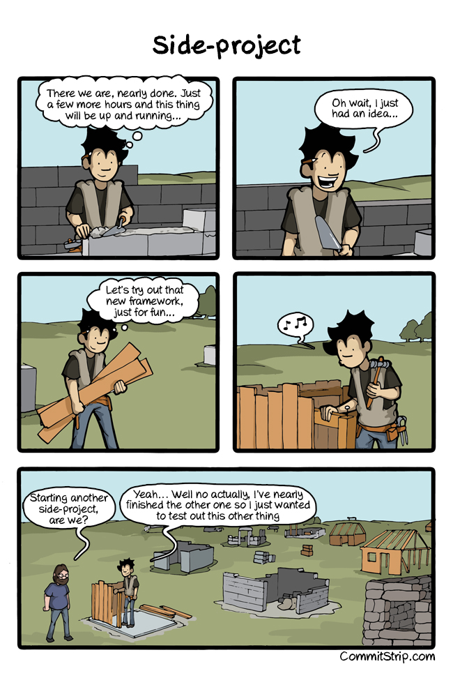 Side projects comic strip